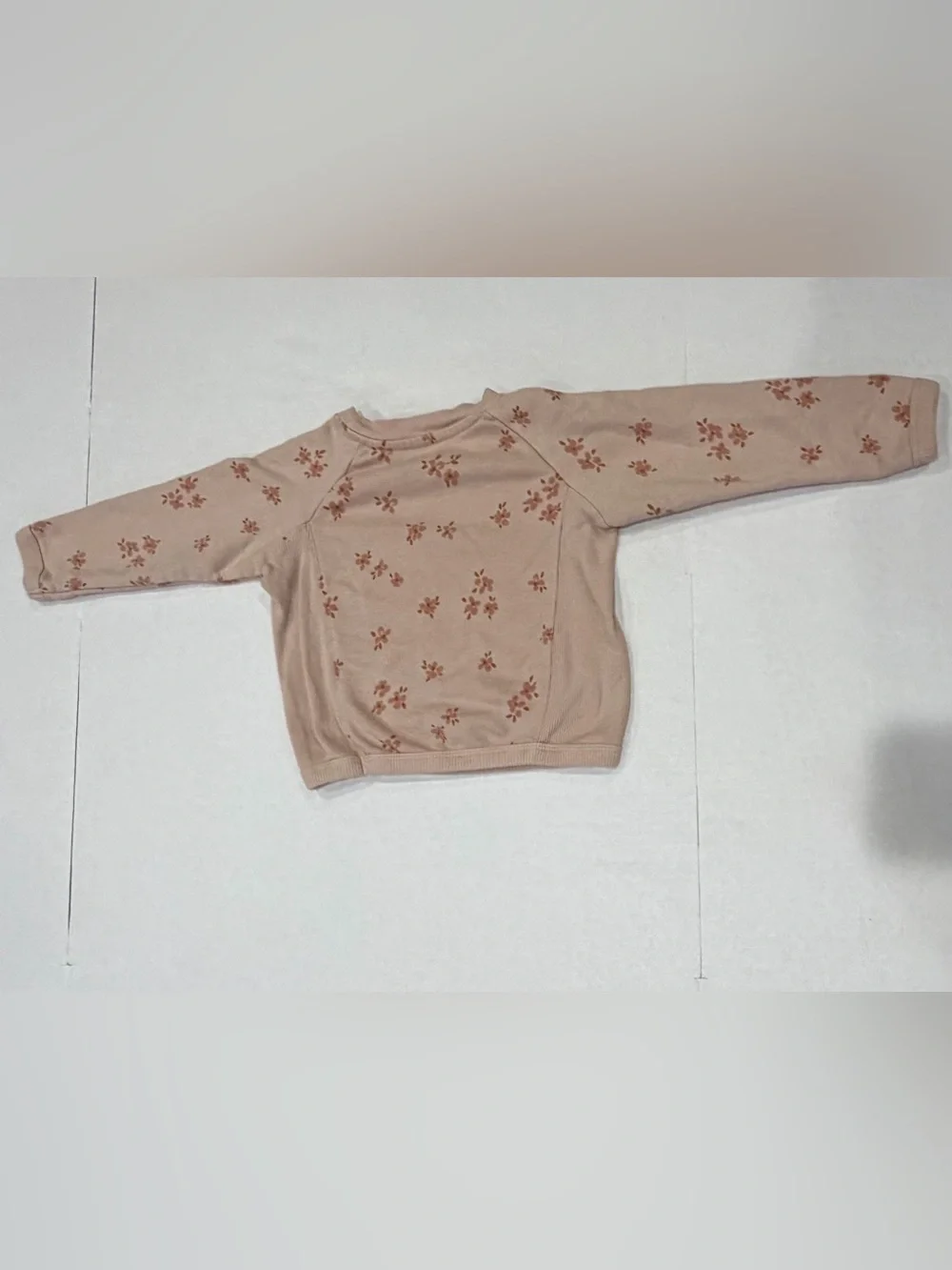 Toddler Floral Sweatpants Set in Blush Pink